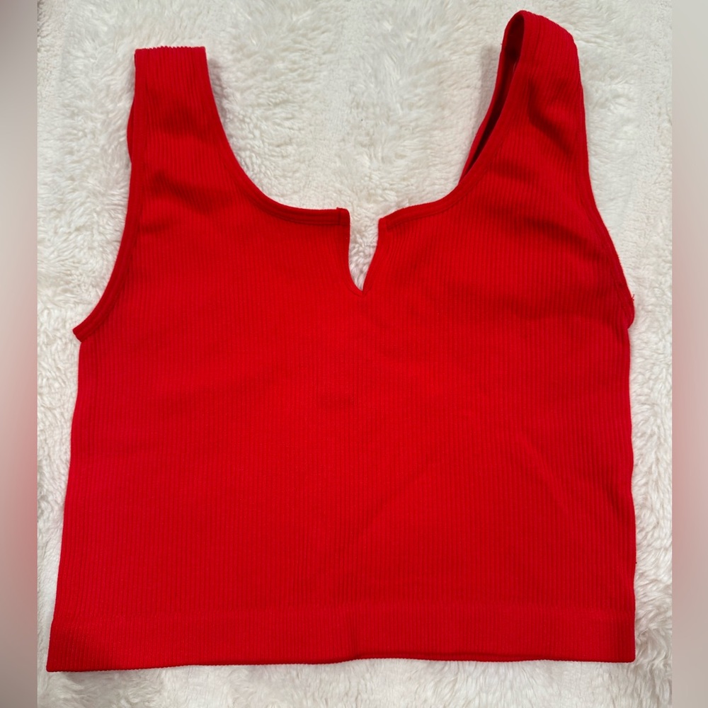 Red Cropped Tank